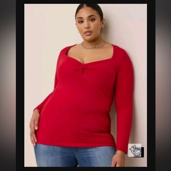 torrid Tops - NWT Torrid Foxy Sweetheart Cotton Twist Long Sleeve Top, Size 2X